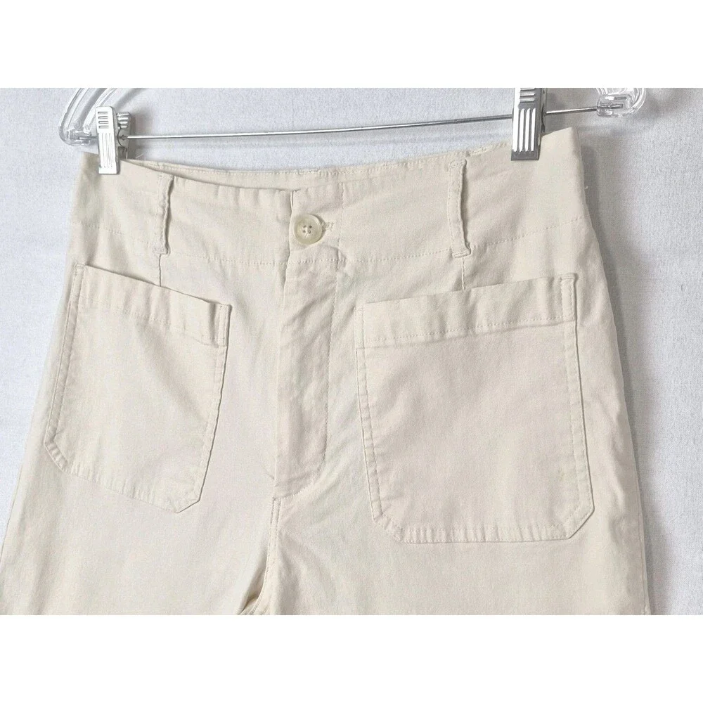 Avec Les Filles Cropped Wide Leg Pants High Rise Stretch Trousers Quiet Luxury